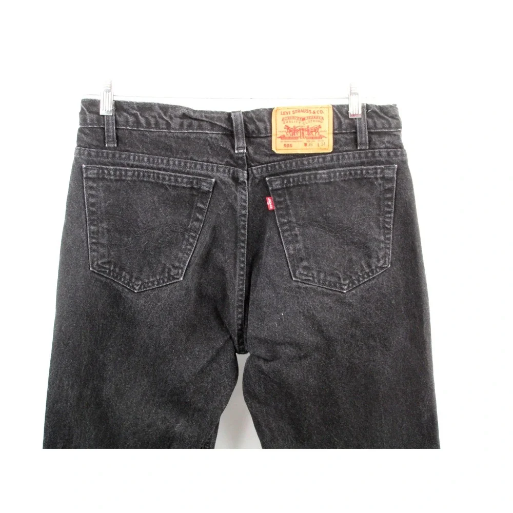 Levis 505 Bootcut Jeans Mens 32x33 Black Denim Mid Rise Cotton Cowboy Canada